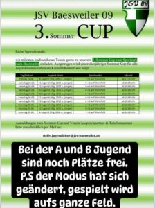 Jugendturnier JSV Baesweiler 09, 3. Sommer-Cup